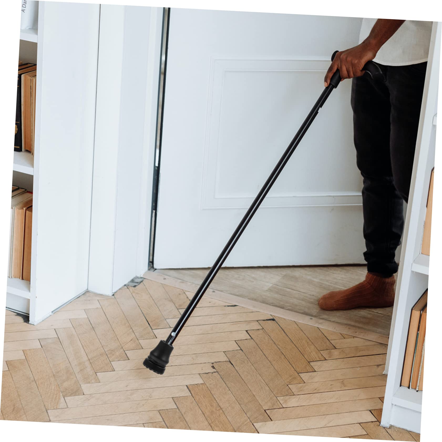 Punta Antideslizante para Muletas y Bastones, Pvc Negro, 4 Piezas