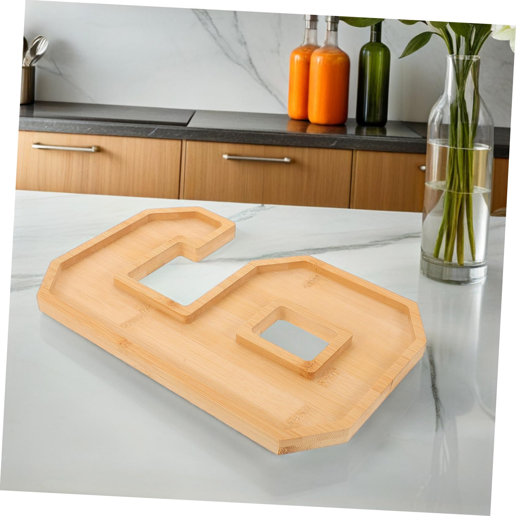 ULTECHNOVO Vassoio di Antipasti Riempibile Scatola di Legno per Salumi Vassoio Diviso per Tavoli per Feste Centrotavola Decorazioni per Snack di Verdure