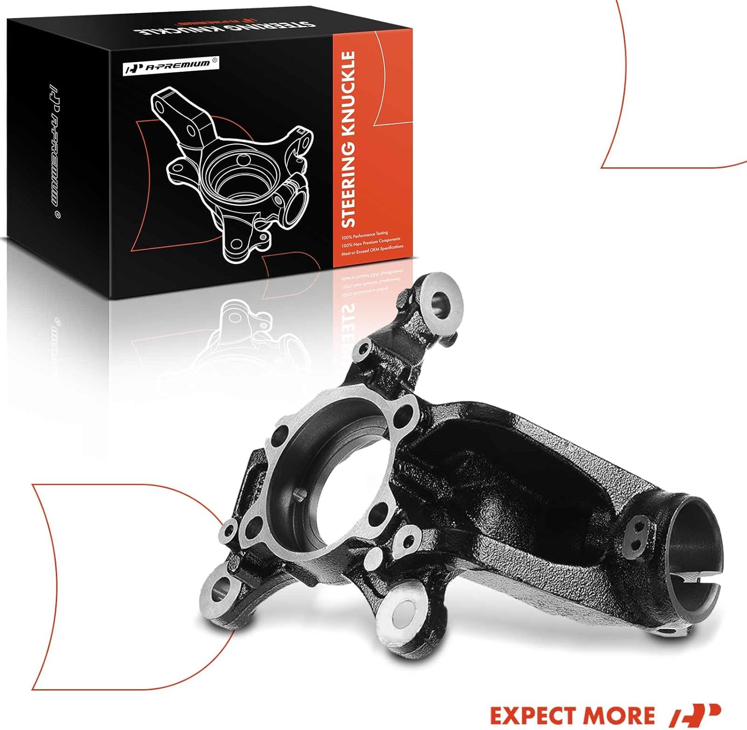 A-Premium Front Suspension Steering Knuckle Compatible with Volkswagen Jetta 2005-2010, Golf 2010-2013, Tiguan, Eos, GTI, Rabbit, R32 & Audi A3, A3 Quattro, Q3, Q3 Quattro, Right Passenger Side