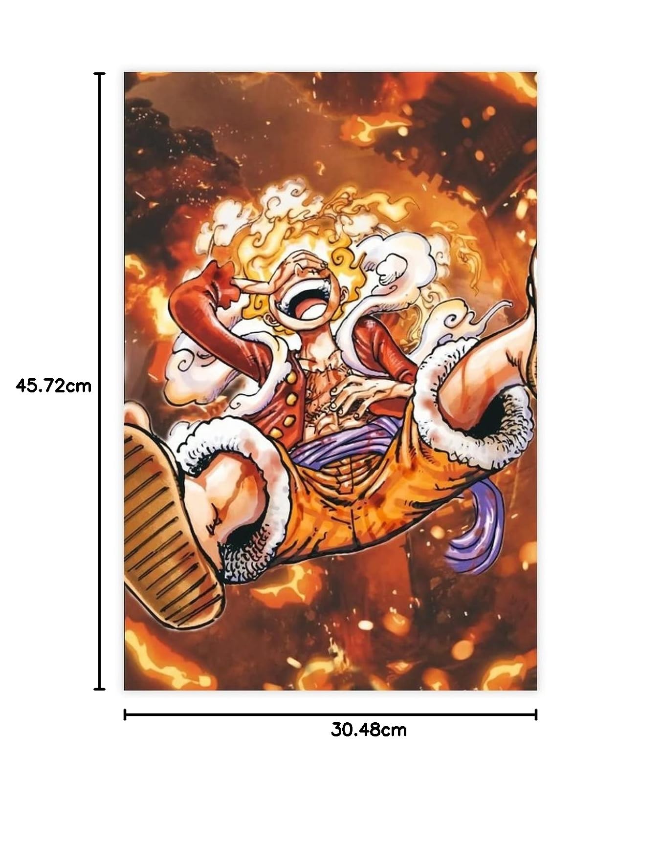 Anime Onie Piece Monkey D. Luffy Gear 5 Nika Type Poster Anime