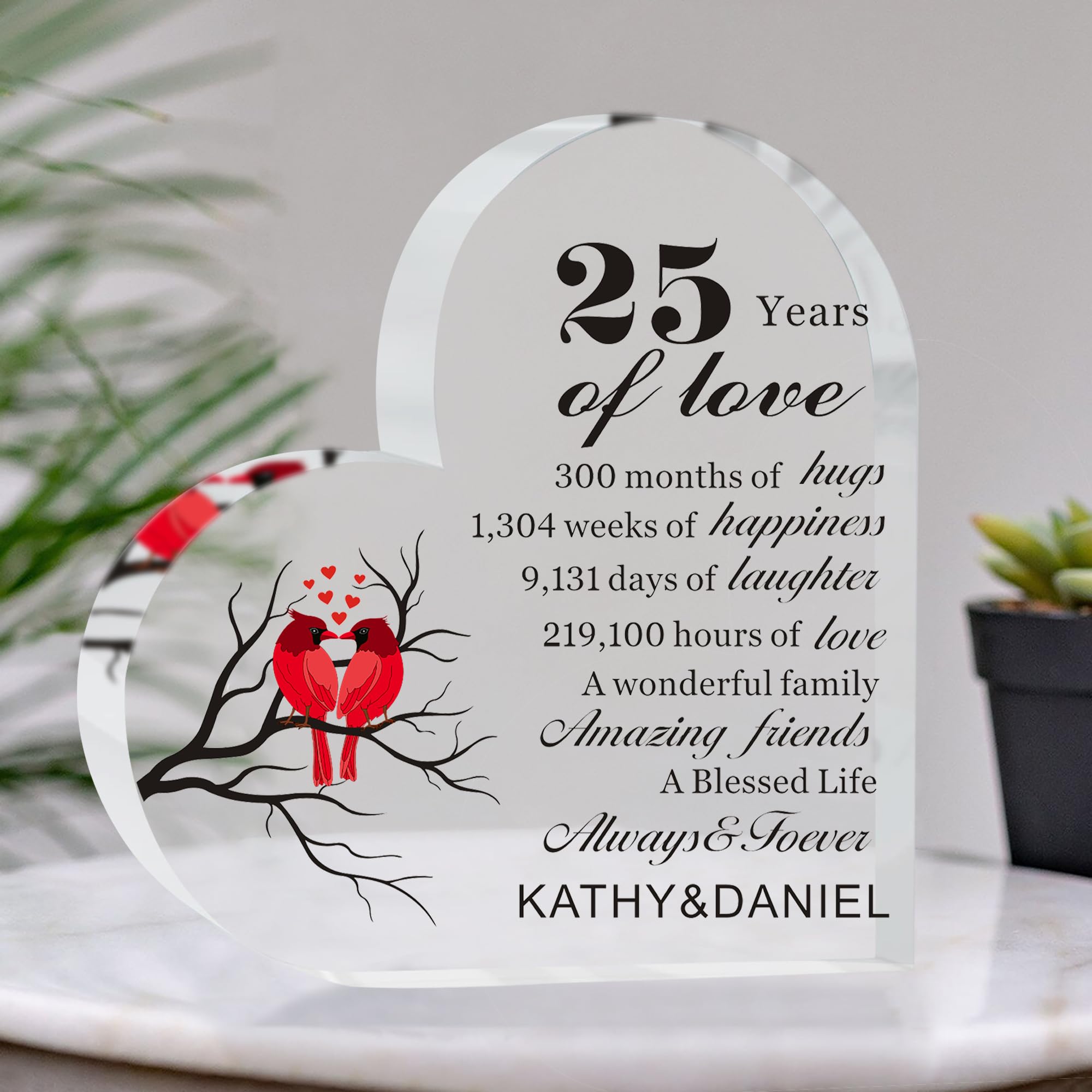 Personalised 25th Anniversary Present For Him Her Silver Wedding