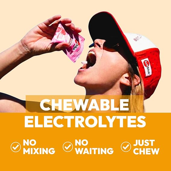 SaltStick Electrolyte FastChews - 120 Count Orange Flavor - Chewable Electrolyte Tablets for Hydration, Salt Tabs - 10 Count (Pack of 12)