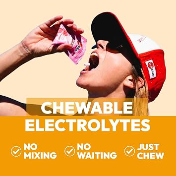 SaltStick Electrolyte FastChews - 120 Count Orange Flavor - Chewable Electrolyte Tablets for Hydration, Salt Tabs - 10 Count (Pack of 12)