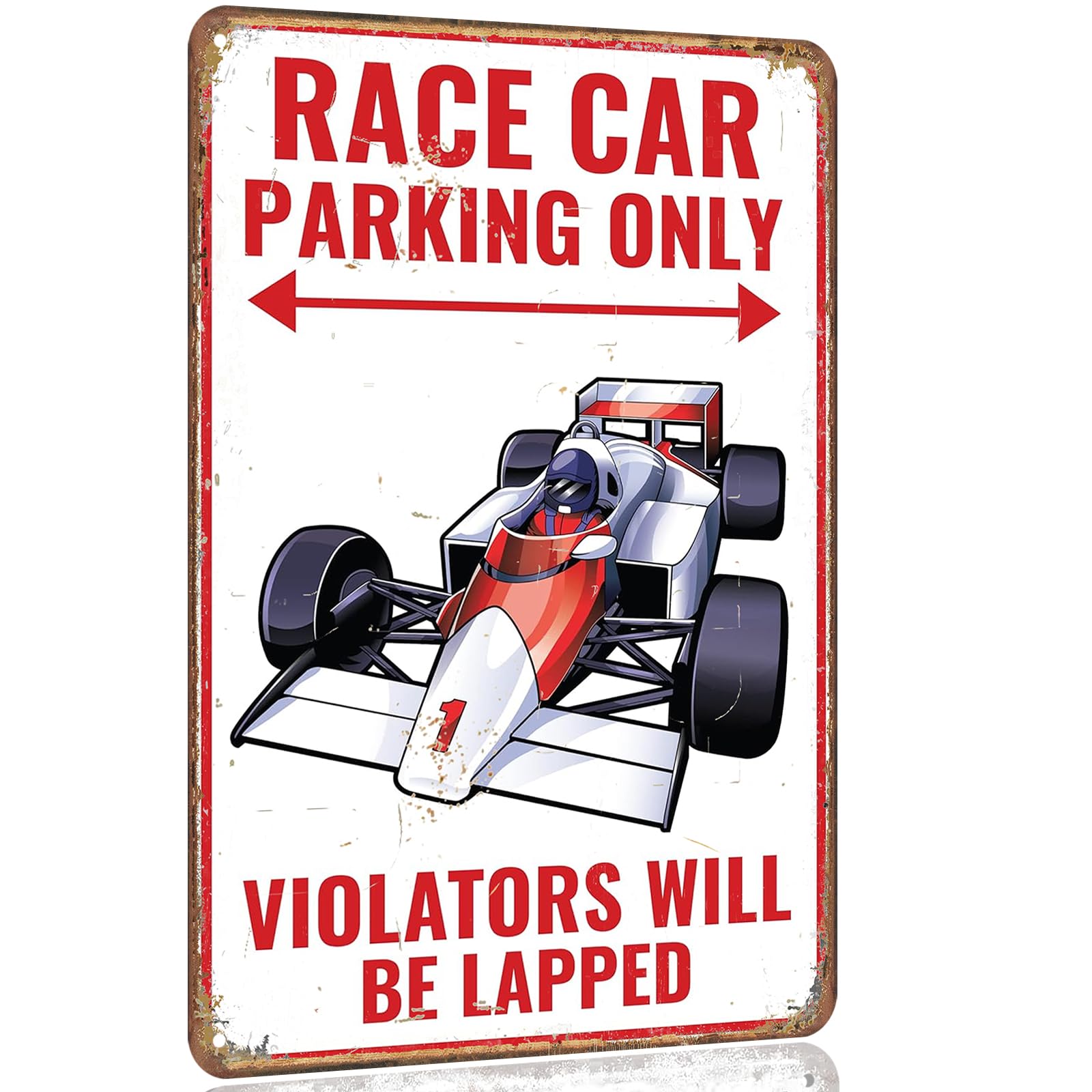 F1 Gifts Metal Signs Formula 1 Merchandise Wall Art F1 Gifts for Men Formula 1 Advent Calendar Poster Garage, Game Room, or Home Space Decor A Unique Gift for Racing Enthusiasts (red)