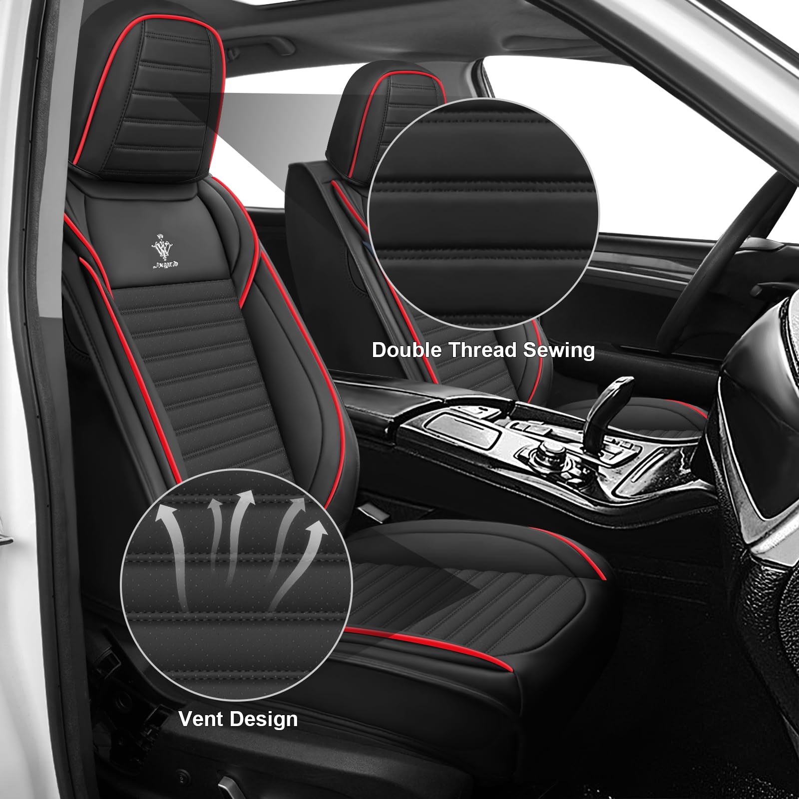 Standard Seat Covers Full Set Set for Toyota Highlander 2001-2025 Full Car Breathable Leather Seat Cover Waterproof Car — view 2