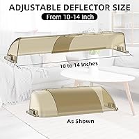 Vista 2 de Deflectores de ventilación para el hogar, deflectores de calor para registros de piso, deflector magnético ajustable de 10" a 14" pulgadas