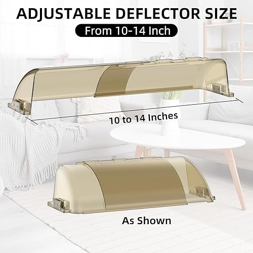 Miniatura 2 de Deflectores de ventilación de aire, cubierta térmica magnética ajustable entre 10 y 14 pulgadas para techo de aire acondicionado, oficina, aire