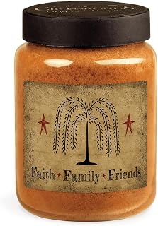 CROSSROADS ORIGINAL DESIGNS Faith Family Friends with Tree Maple Pumpkin Donut Scented Jar Candle, 26 Oz, Home Fragrance, MPD-COD314