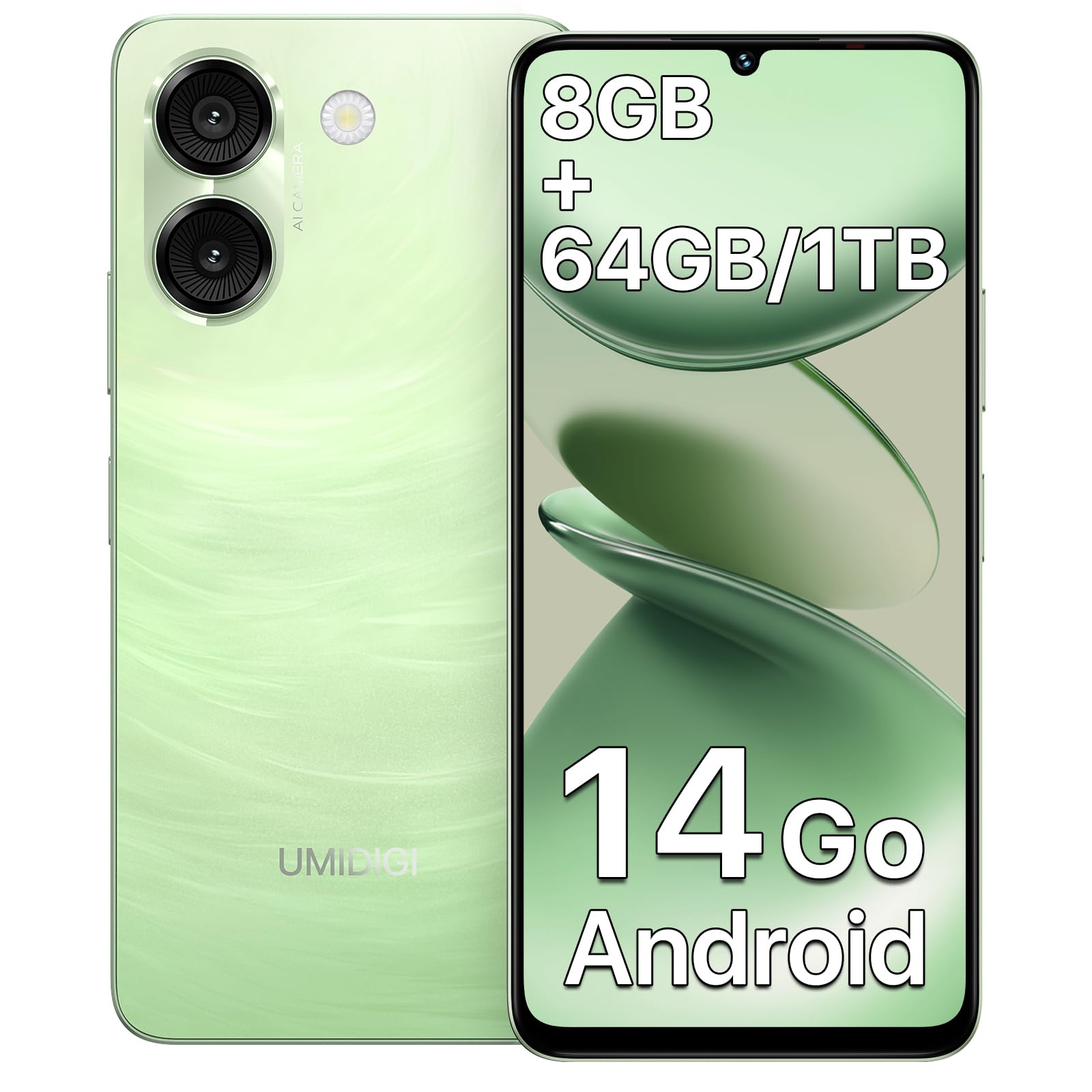 Amazon.com: Teléfono Celular UMIDIGI Note 90A Android, 8GB+64GB/TF