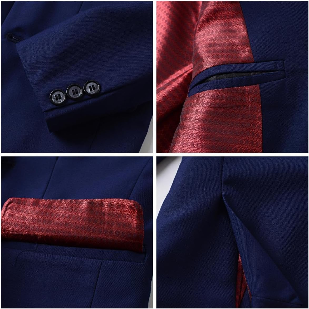 Toddler Kids Boys Blazer Slim Suit Coat Formal Classic Suits Casual Dresswear Royal Blue Sport Coat Business Jacket for Boy