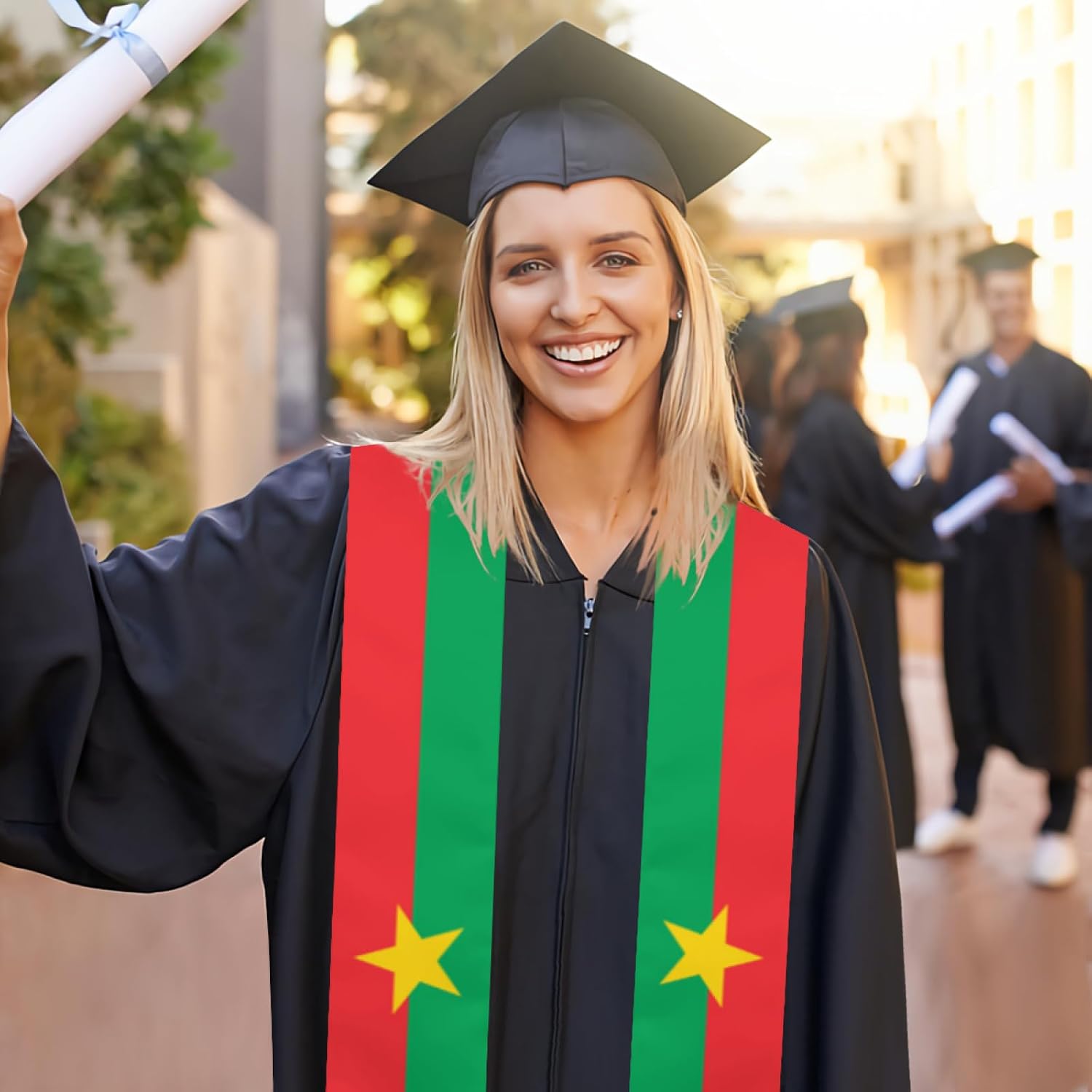 Burkina-faso Flag Graduation Stole Sash Scarf Gifts for Graduation's Day Stoles Shawl