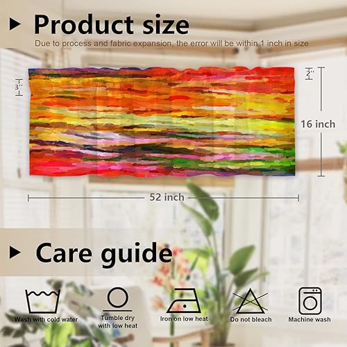 Miniatura 1026 de Cenefas de cocina modernas con patrón de cobre marrón dorado para ventanas, cenefas opacas abstractas de marcas de arañazos y cortinas opacas