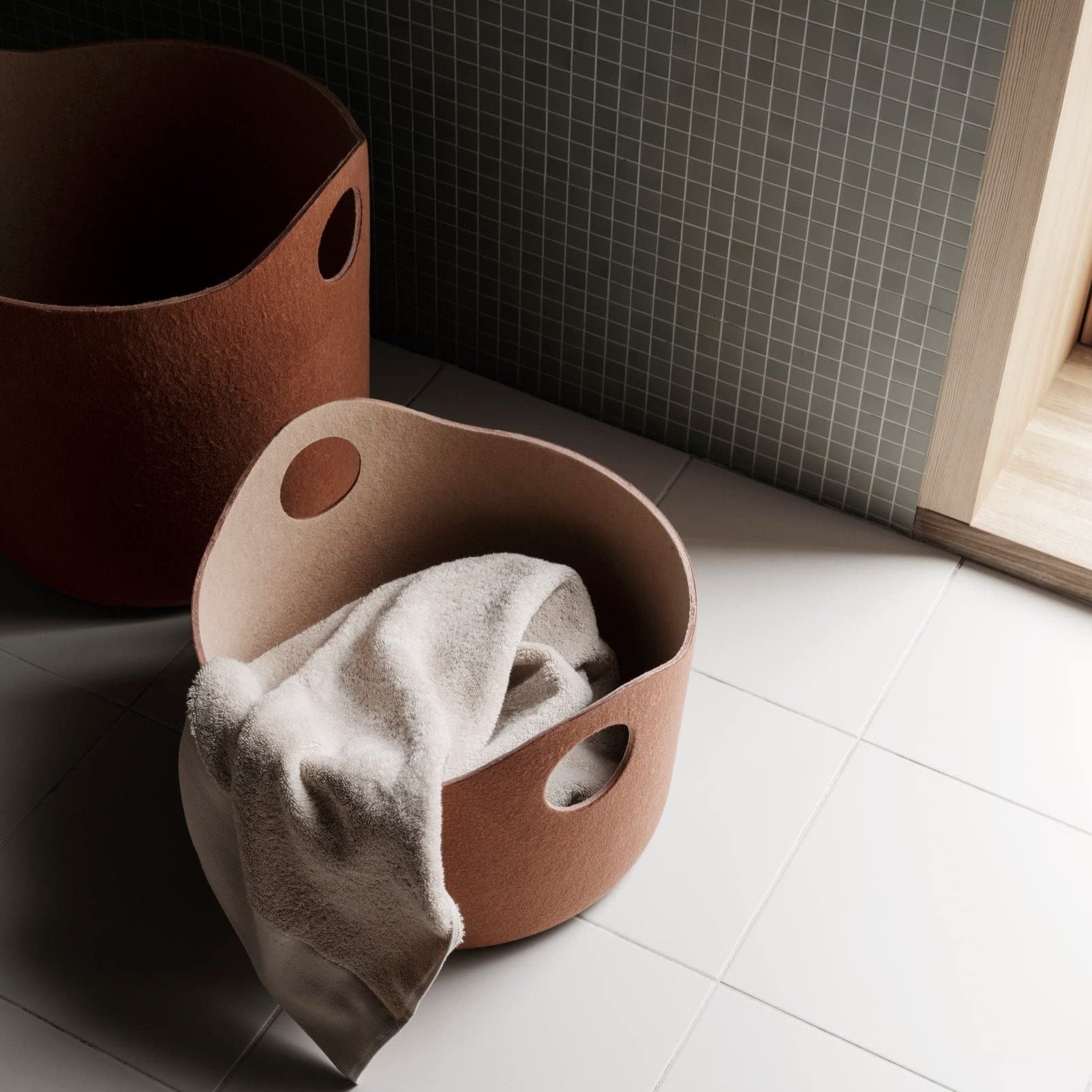 blomus Filzkorb TIGGY Aufbewahrungsbox S (Rustic Brown/Tan)