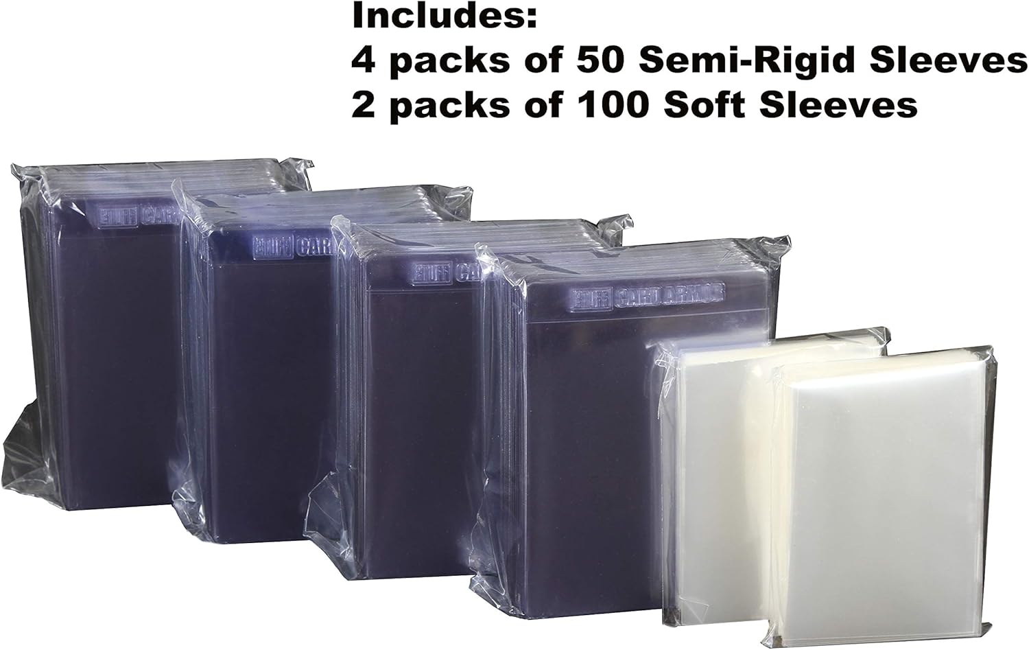 2TUFF Card Armor Size 1-200 Count Semi Rigid Card Sleeves and 200 Count Soft Sleeves with Foam Lined Heavy Duty PSA BGS CSG SGC Submission Box - Standard Size Perfect for Grading Card Submissions : Toys & Games