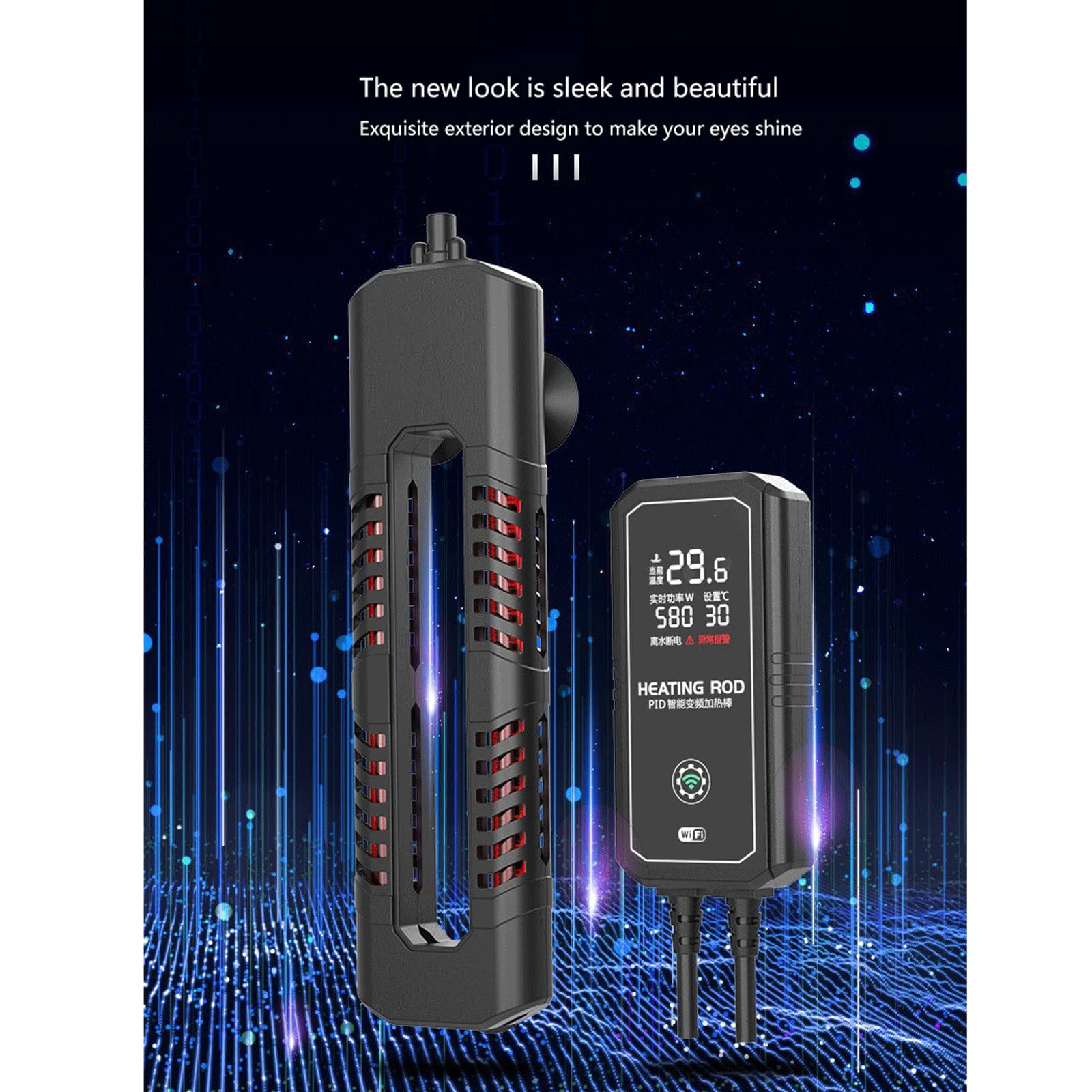 Asta riscaldante per Acquario, Temperatura costante Automatica, riscaldatore per Controllo della Temperatura del Serbatoio per Tartarughe, Temperatura costante di 26 Gradi, 50 W (25 W)
