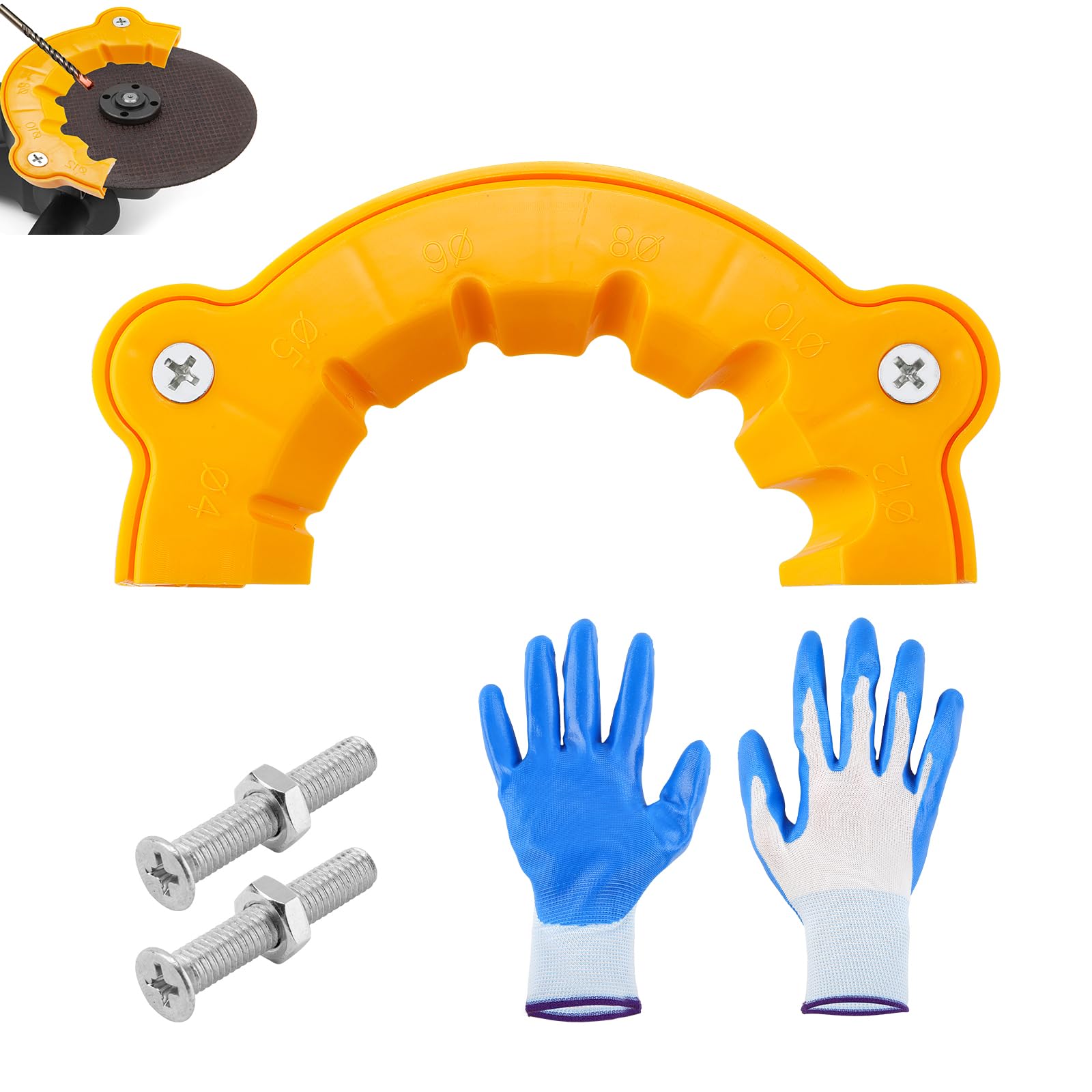 Afilador de Brocas, Accesorio Portátil para Afilar Brocas Herramienta para Afilar Brocas con Amoladora Angular con Guantes Multiusos Afilador Brocas para Amoladora Angular para Todas Brocas