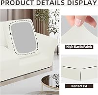 Vista 6 de Easy-Going Juego de funda elástica para sofá de 7 piezas, lavable, para 3 cojines de respaldo y asiento, funda antideslizante para sofá, protector