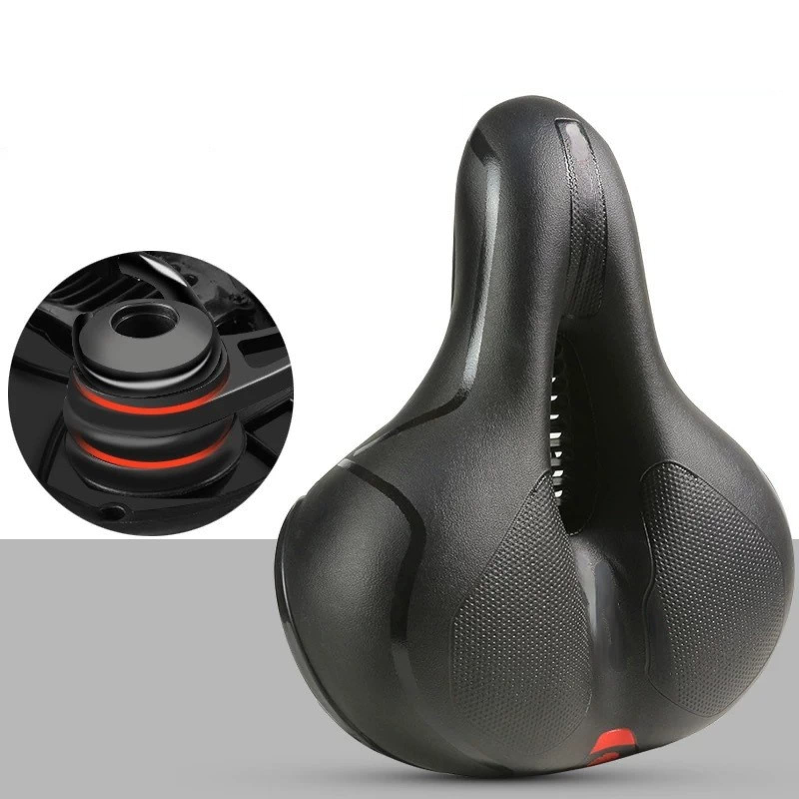 Selle de vélo homme confort - Mousse souple 28x13 cm noire