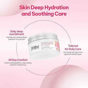 Deep Hydrating Daily Cream 80ml/2.7 fl.oz - Moisturizing Face Cream with Panthenol 10%, Hyaluronic Acid for Dry Skin, Soothing Barrier Care & Long-Lasting Moisture, Korean Skincare