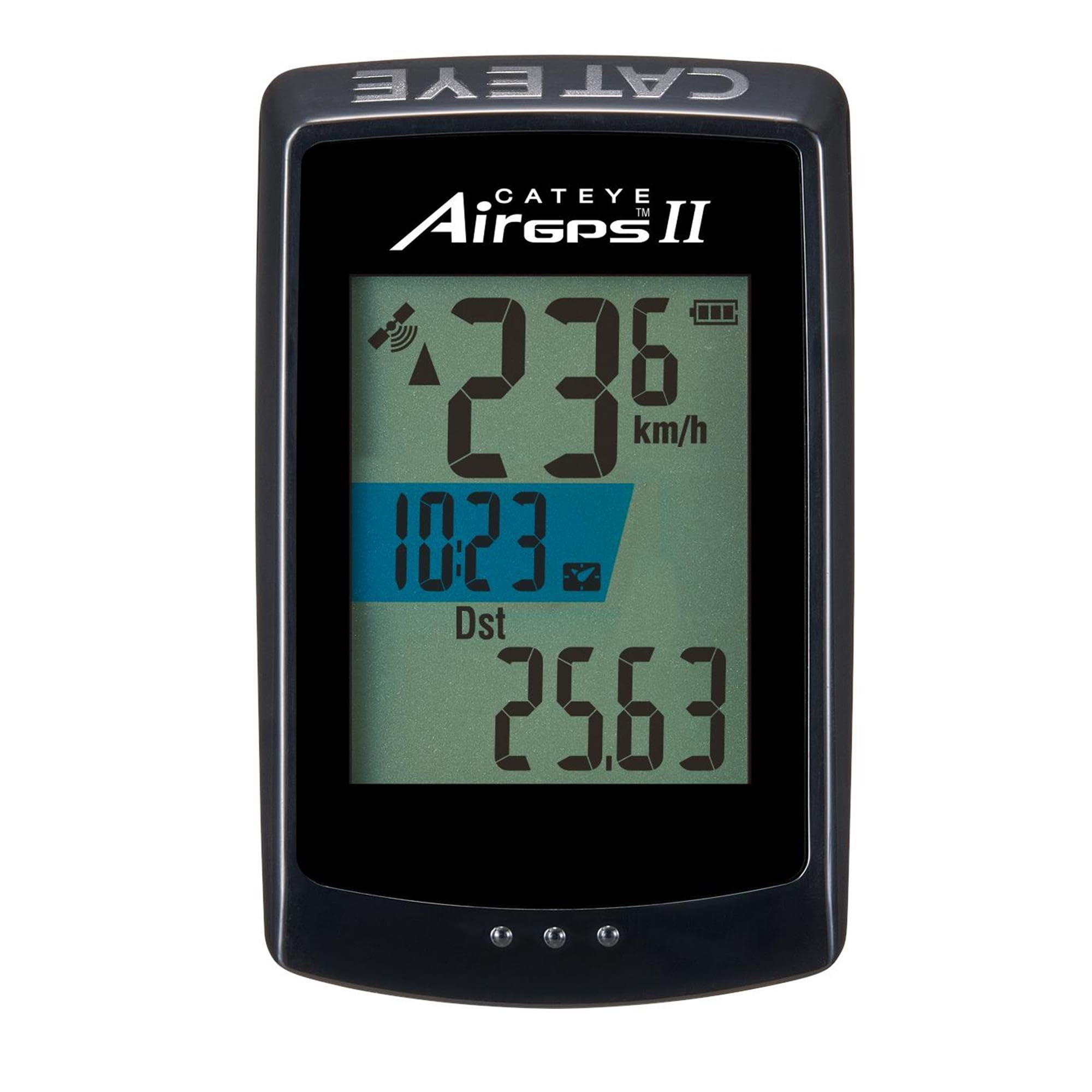 CatEye Air GPS Ordinateur de vélo 2 vélos sans Fil GPS avec Vitesse, Distance et Performance, Compact et léger