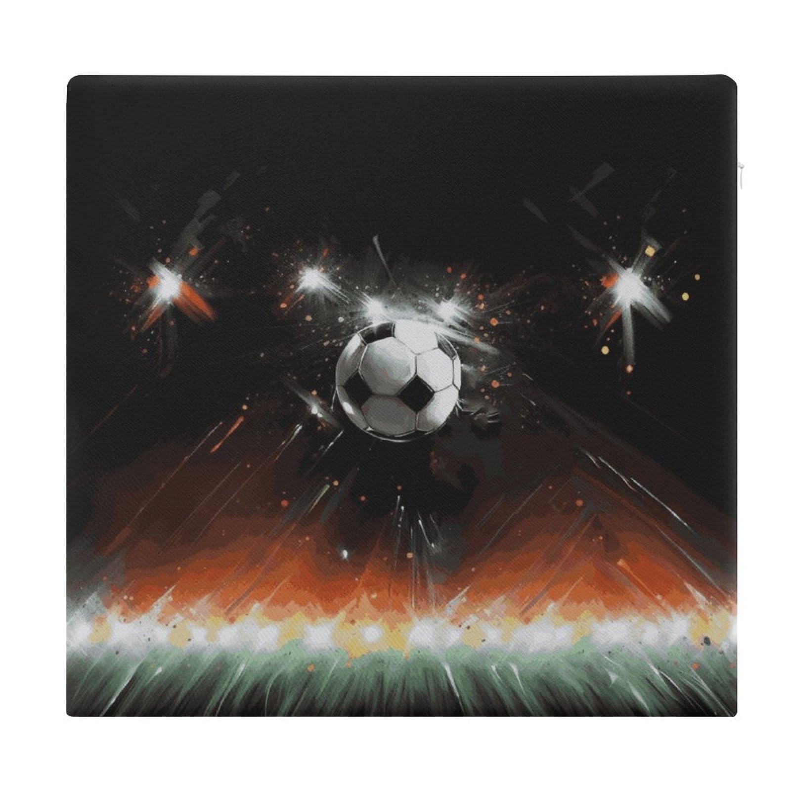 Adfgyerh Style Soccer Painting Cushions Memory Foam For Adults, Seat Cushion Chair Pads Soft, Square Pillows For Dining, Kitchen, Office, Patio Chairs