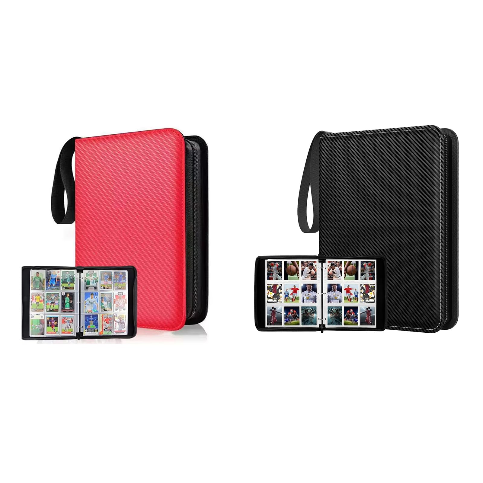 libro carte da gioco in pelle PU premium contiene 900 carte e include 50 pagine protettive trasparenti per fissare accessori del gioco carte