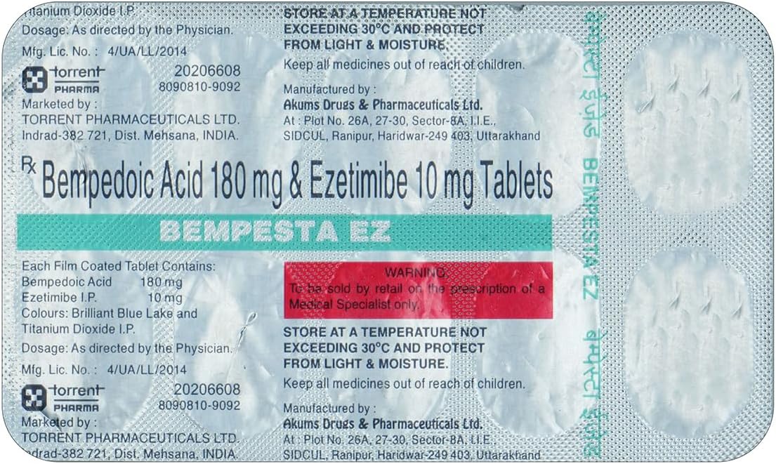 Bempesta EZ 180/10 - Strip of 10 Tablets