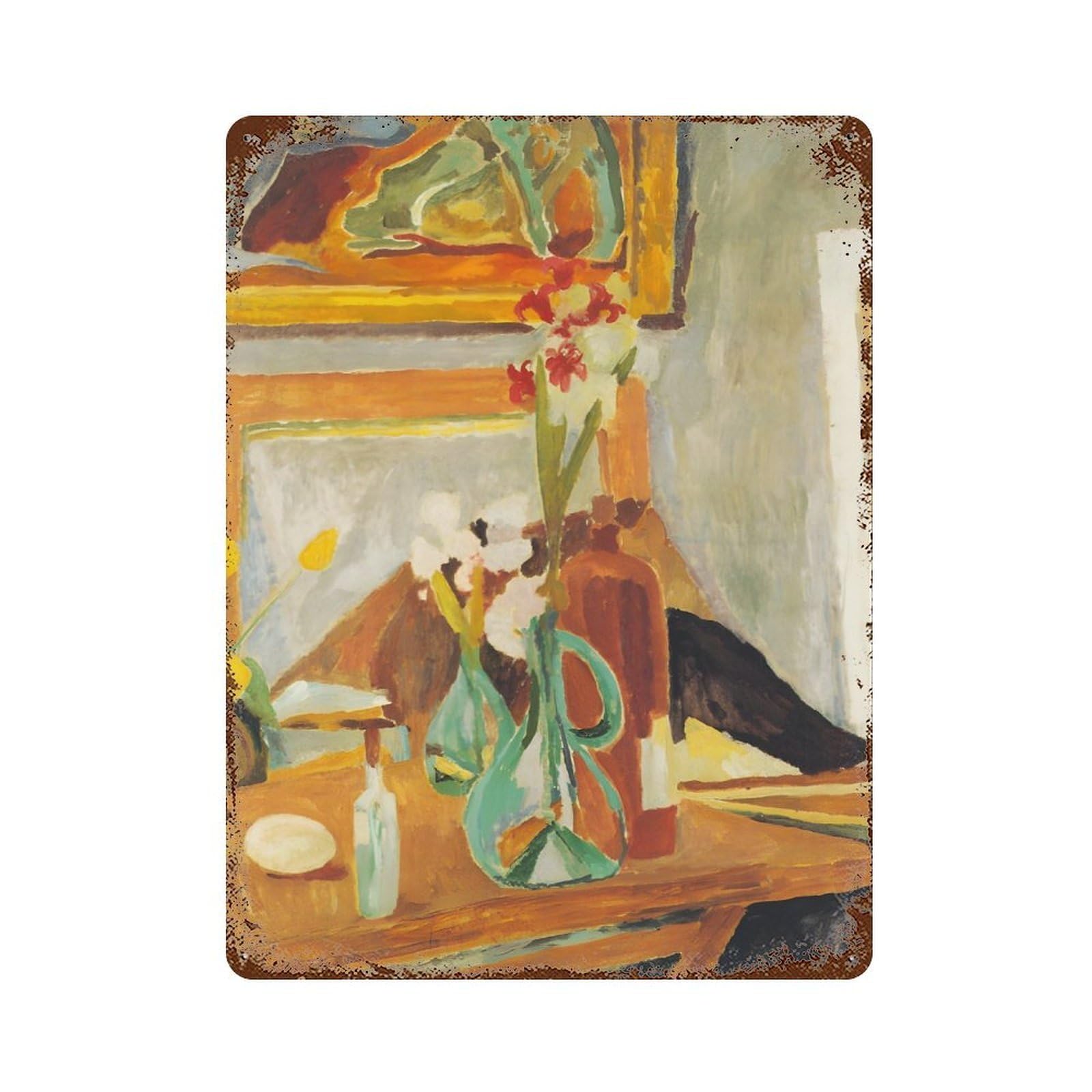 xiaoxiaoshen British Painters Vanessa Bell Wall Decor Art Metal Tin Poster Modern Home Decor Art Home Bar Shop Decorations Vintage Sign 40x30cm