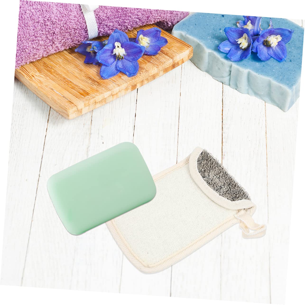 Outanaya 2Pcs Soap Foaming Net Storage Pouches for Bath Shower Durable Design for Quick Creation and Skin Exfoliation for Home Use