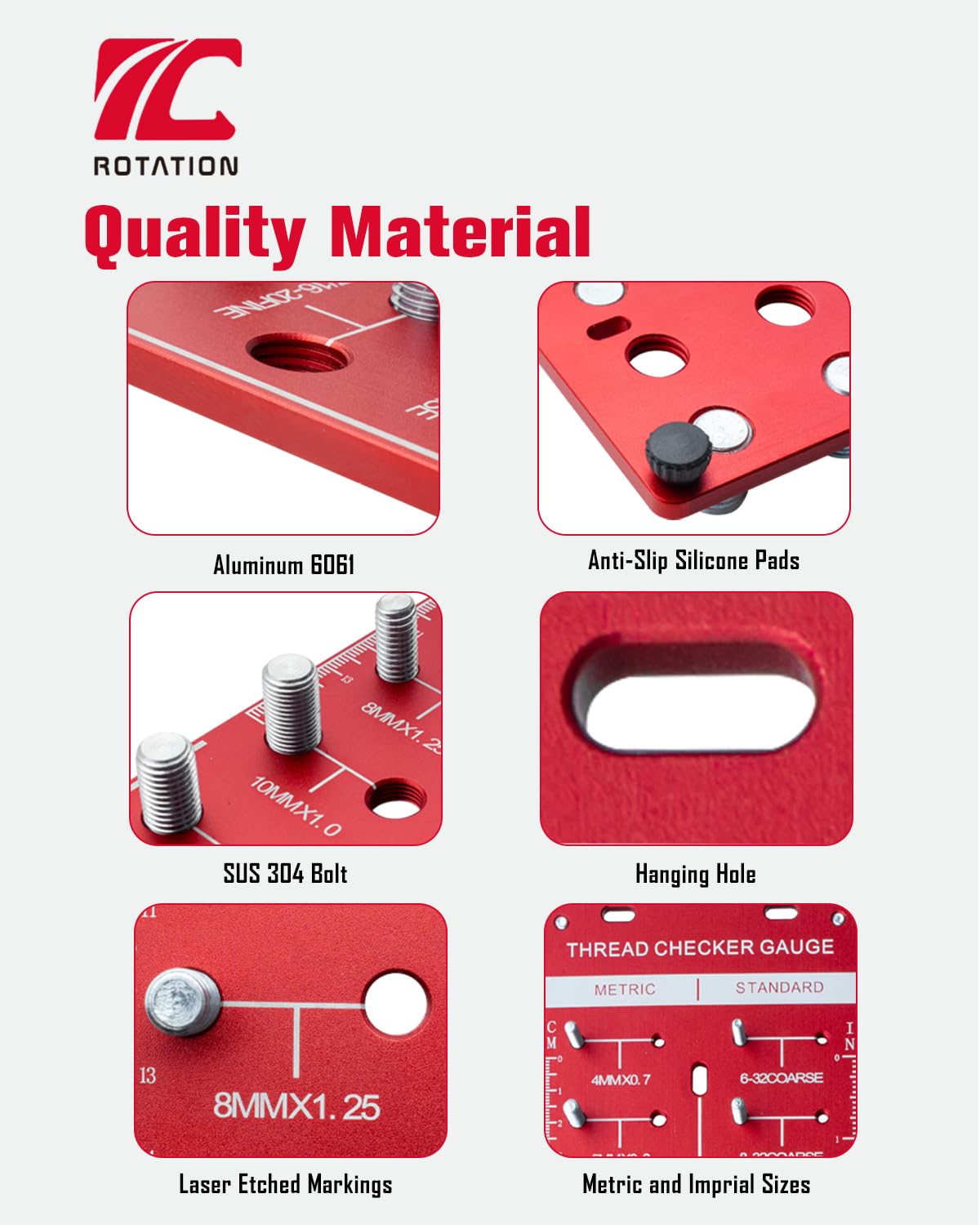 Thread Measuring Wheel Snapklik.com : Thread Checker, Nut And Bolt Gauge, Bolt Size And Thread ...