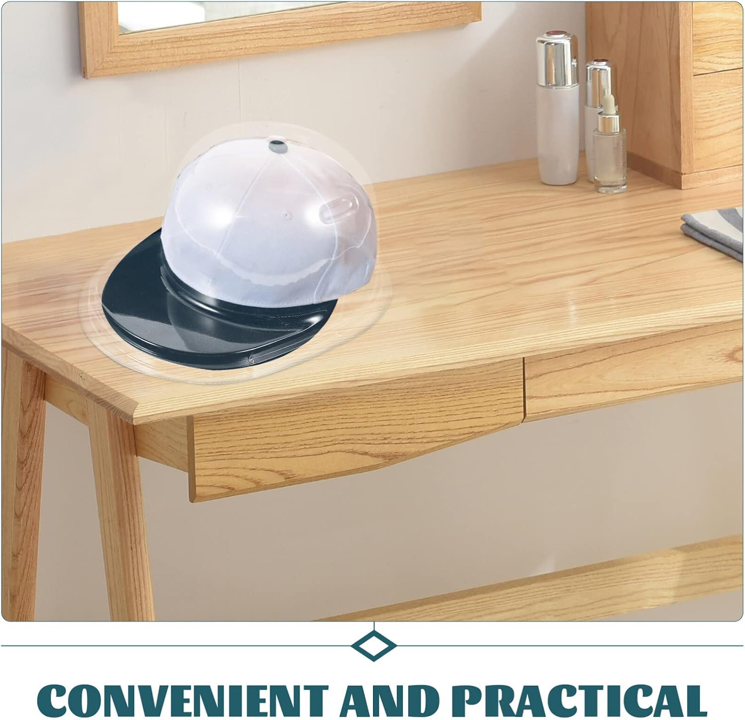 Holibanna Hat Shaper Rack 2-Pack Baseball Cap Holder for Travel Hat Display Stand and Cap Organizer for Home Storage Lightweight Tabletop Support Rack 12.67 X 9.05 X 5.90 in image 5