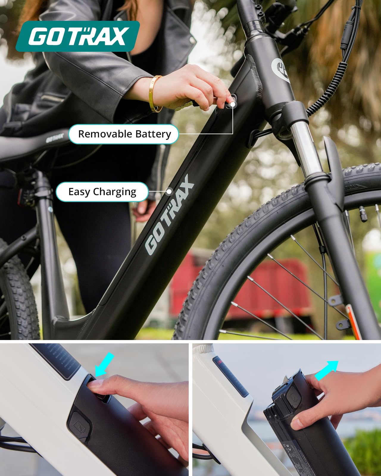 Gotrax Dolphin 26" Electric Bike, Max Range 30Miles(Pedal-assist1) & 20Mph Power by Peak 500W, 5 Pedal-Assist Levels & Front Suspension, 7-Speed&Boost Mode, City E-Bike for Adult, Step-Thru Bicycle