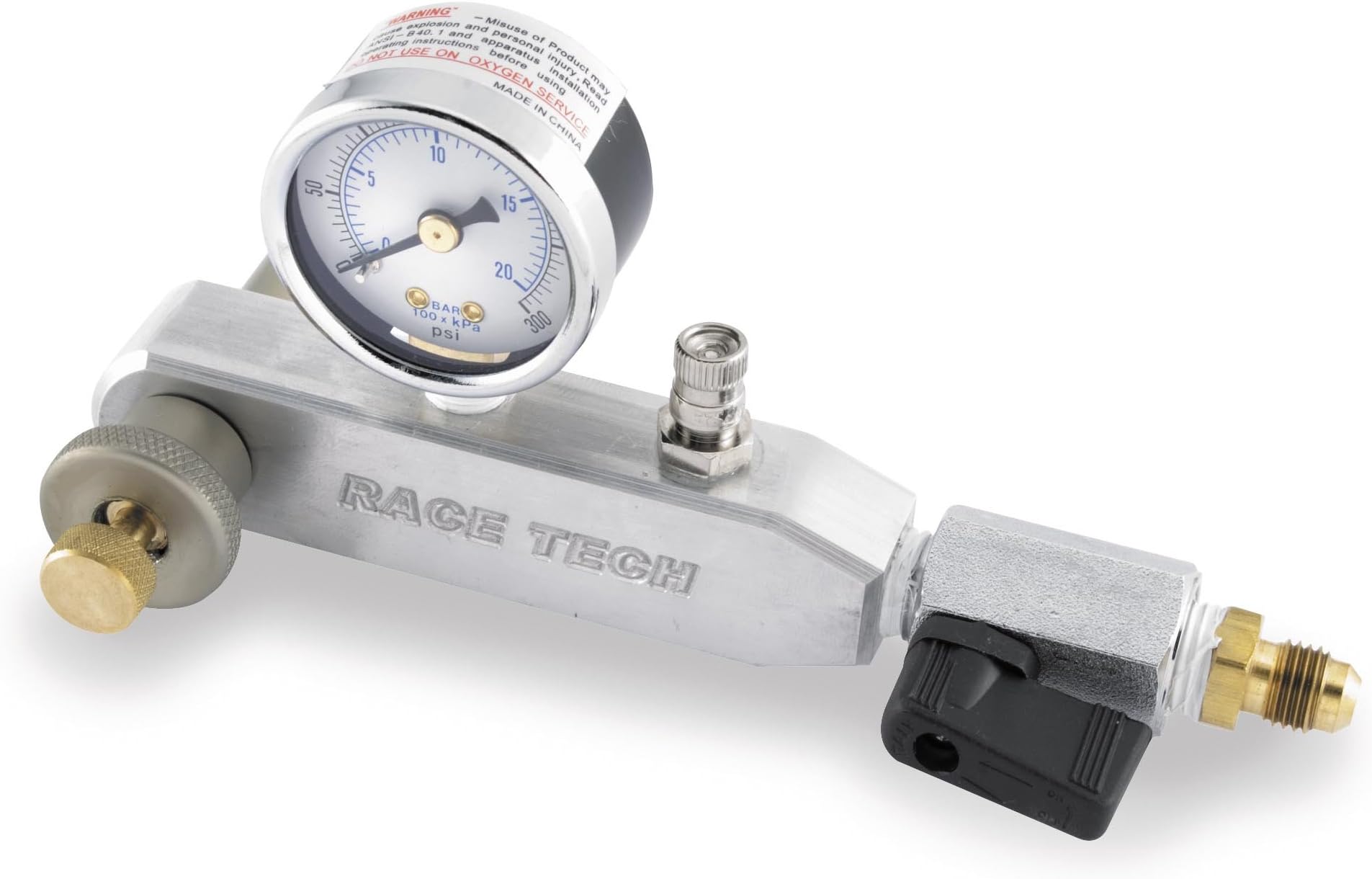 Race Tech Pro Shock Nitrogen Gauge 0-300 PSI Universal