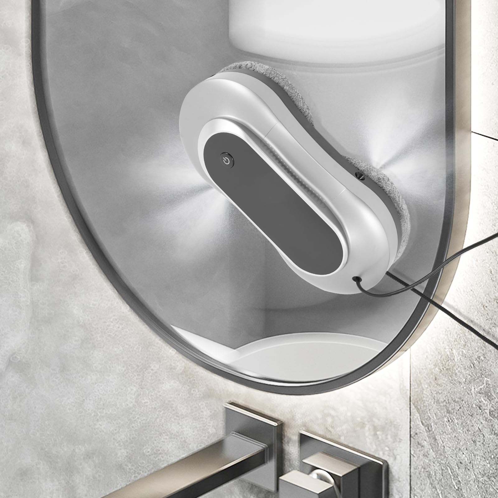 Robot de limpieza de ventanas, color plateado, 3200 Pa, potencia de succión