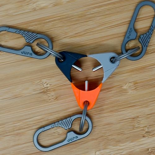 Miniatura 8 de Jura Ancla para Apple AirPods, AirPods 3 y AirPods Pro 1 y 2 - Mosquetón de titanio Negro + titanio,Negro + Negro,negro + rosa dorado,Gris +