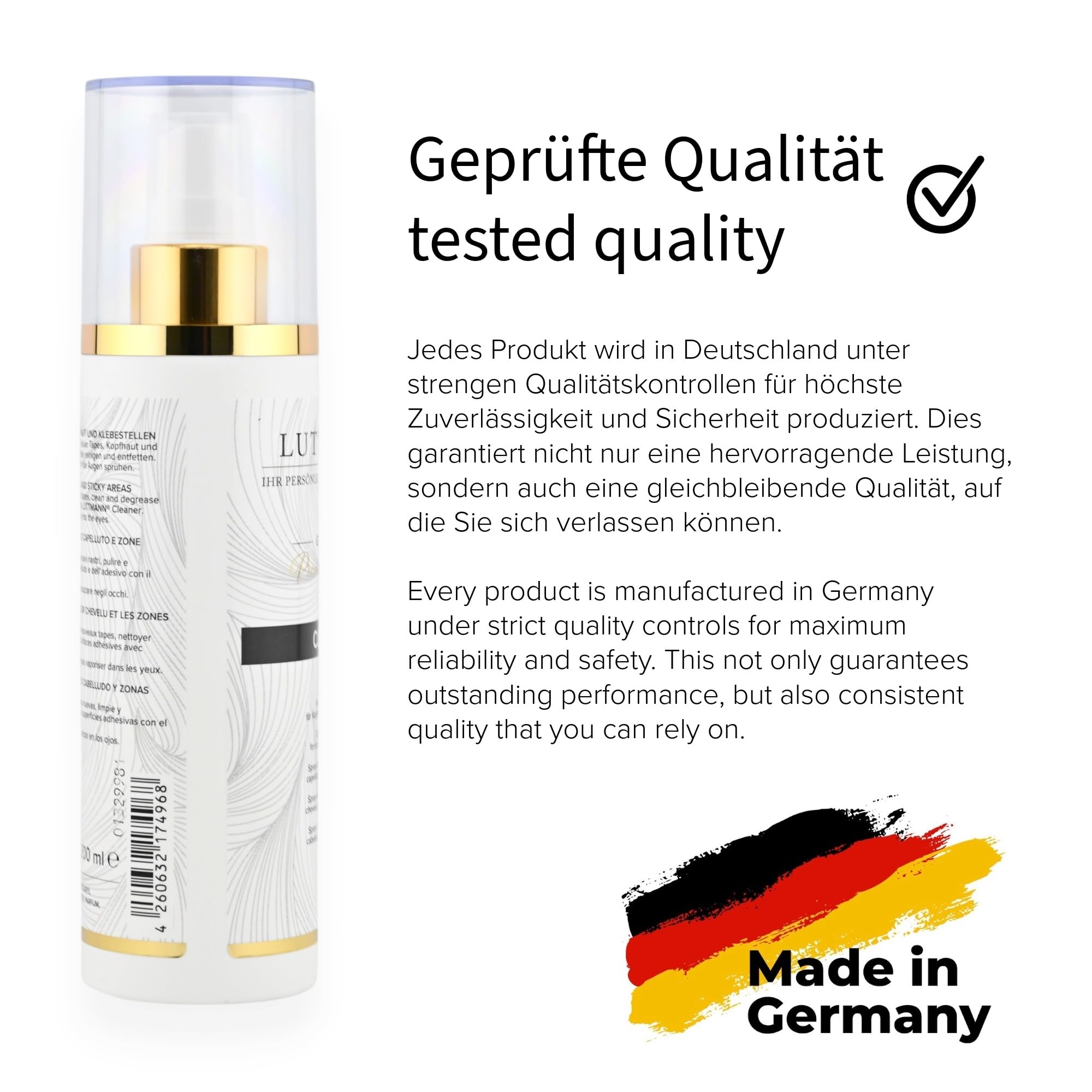 Cleaner Solvent 200 ml Tape Extensions Bonding Solvent - Spray removedor/limpiador para el cuero cabelludo y las zonas de pegado - Made in Germany
