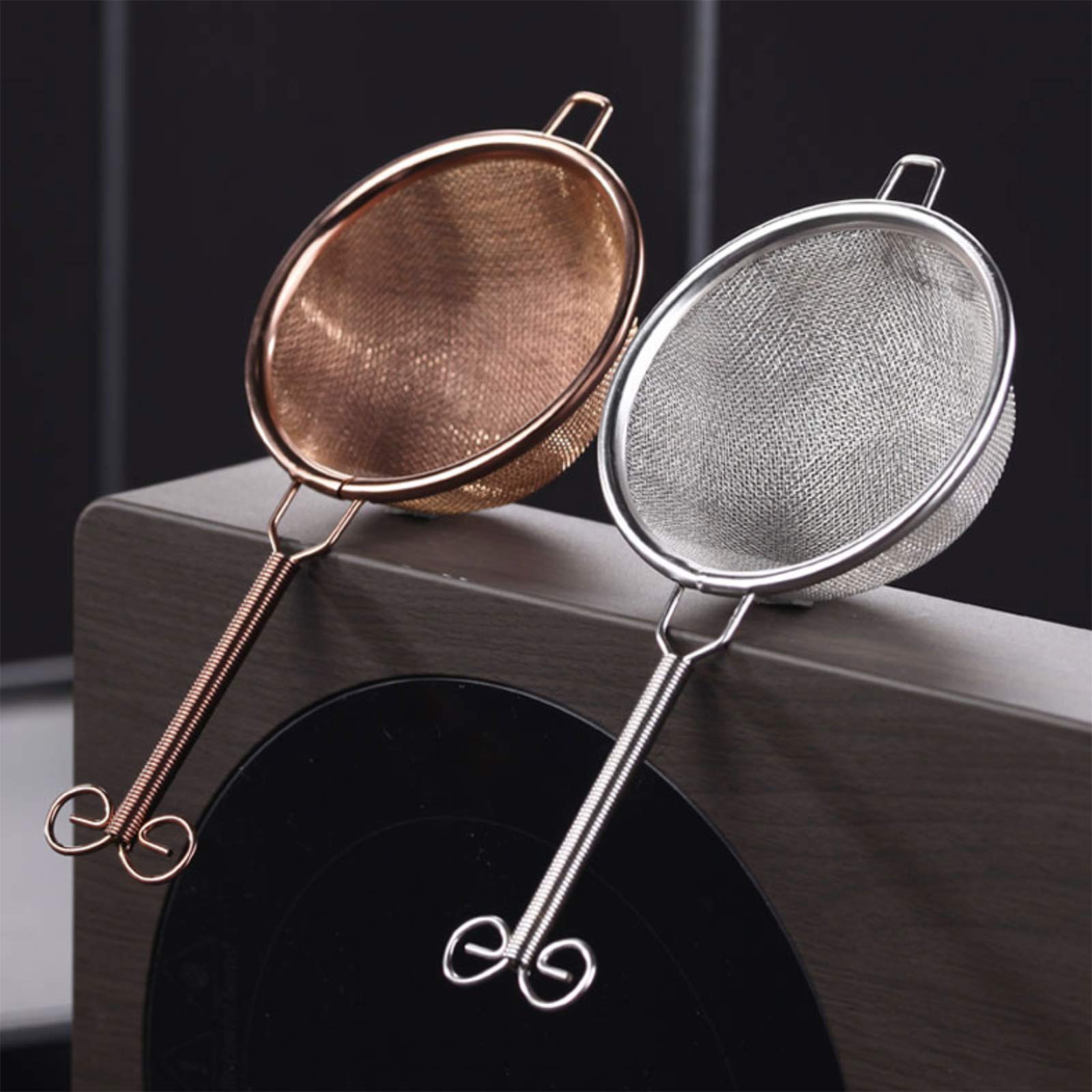Filtro Per Tè In Acciaio Inox 18/10 Con Doppio Manico - Infusore A Rete Per Tè E Caffè, Placcato Oro/argento - 2
