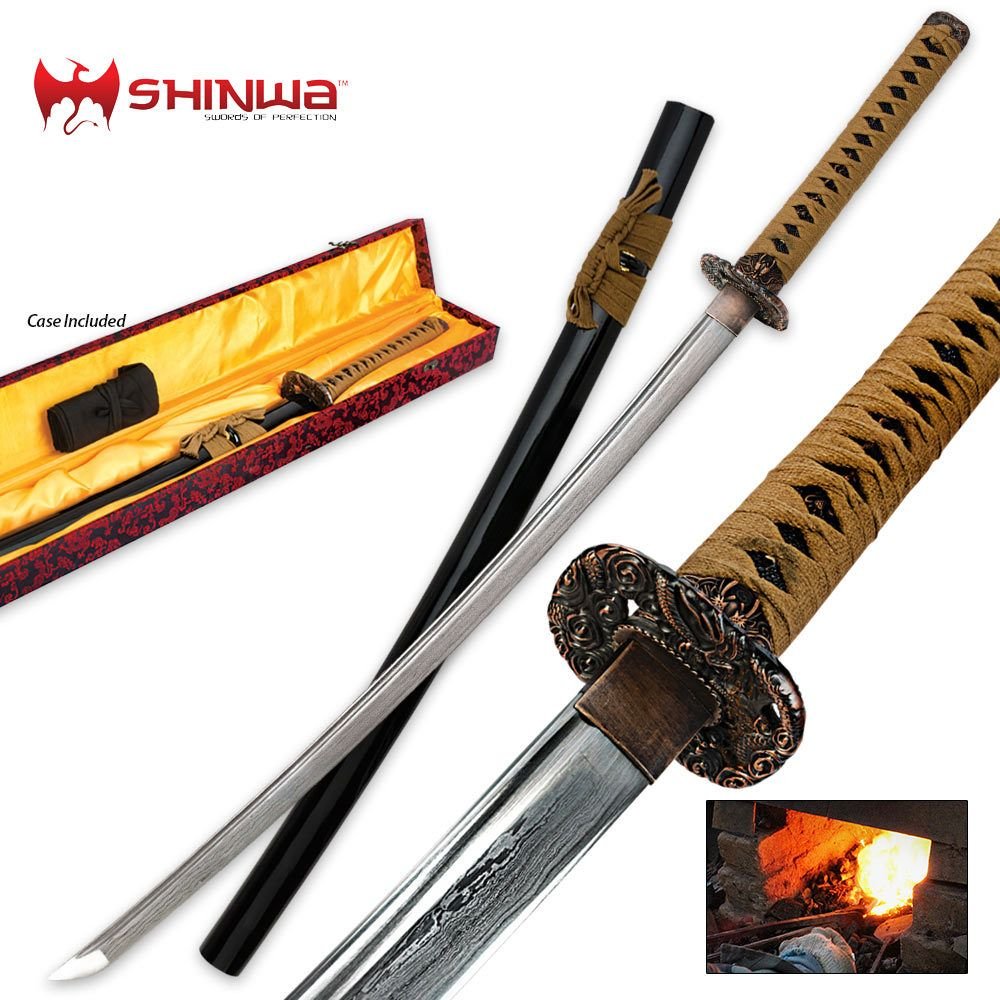 Shinwa Royal Zatoichi Brown Damascus Sword | Desertcart Seychelles, image size:1000x1000
