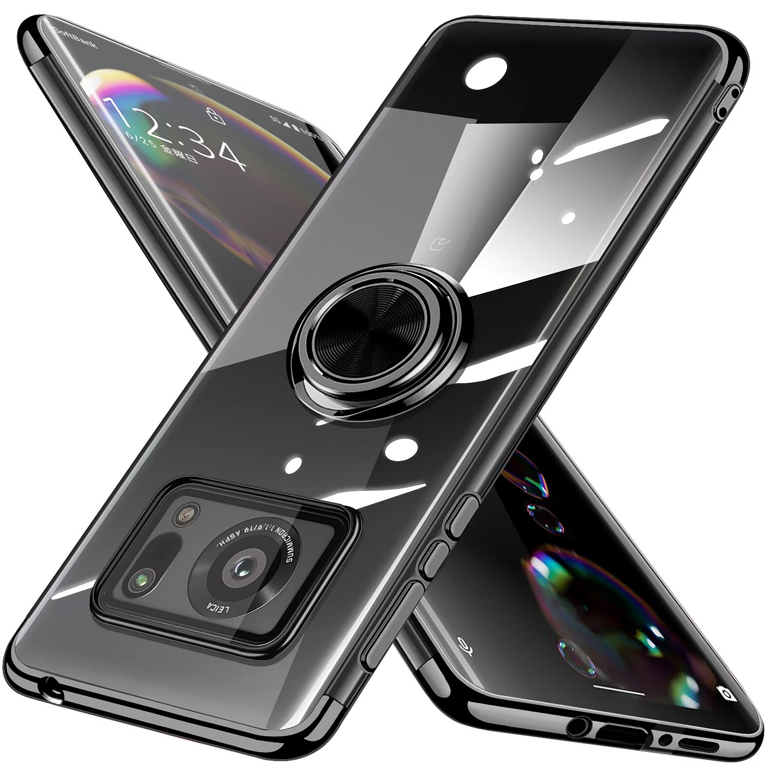 Amazon.co.jp: AQUOS R6 ケース リング SH-51B カバー 透明