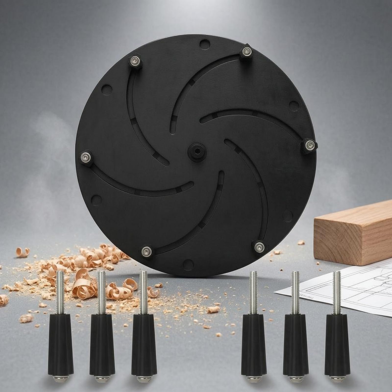Drehfutter Selbstzentrierendes Holz Drehfutter Spannfutter Sechsbackenfutter Hohlspannfutter mit Spiralfront für Stabilen Lauf Und Präzises Zentrieren