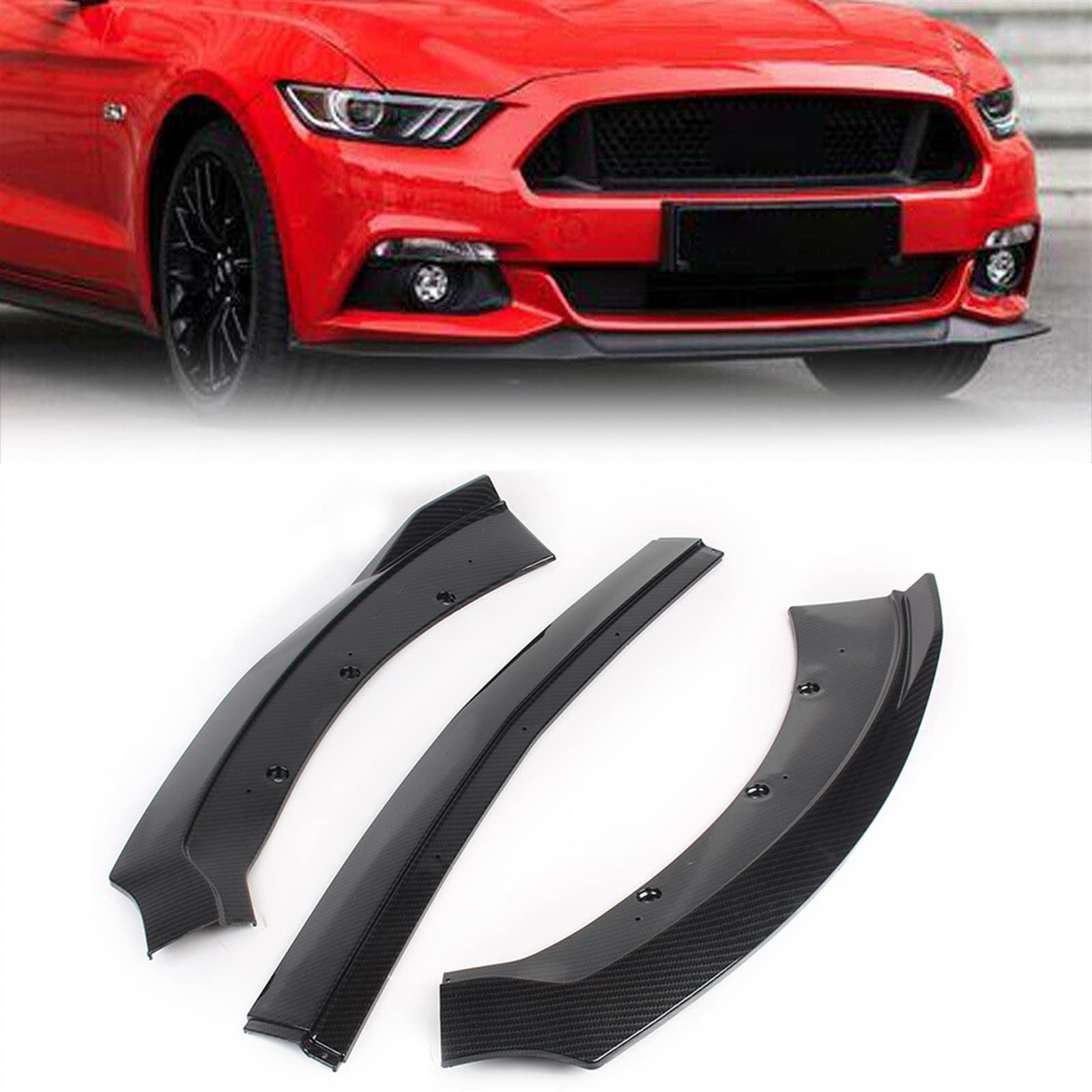 Lèvre de pare-chocs avant Ford Mustang séparateur ABS améliorant l'appui
