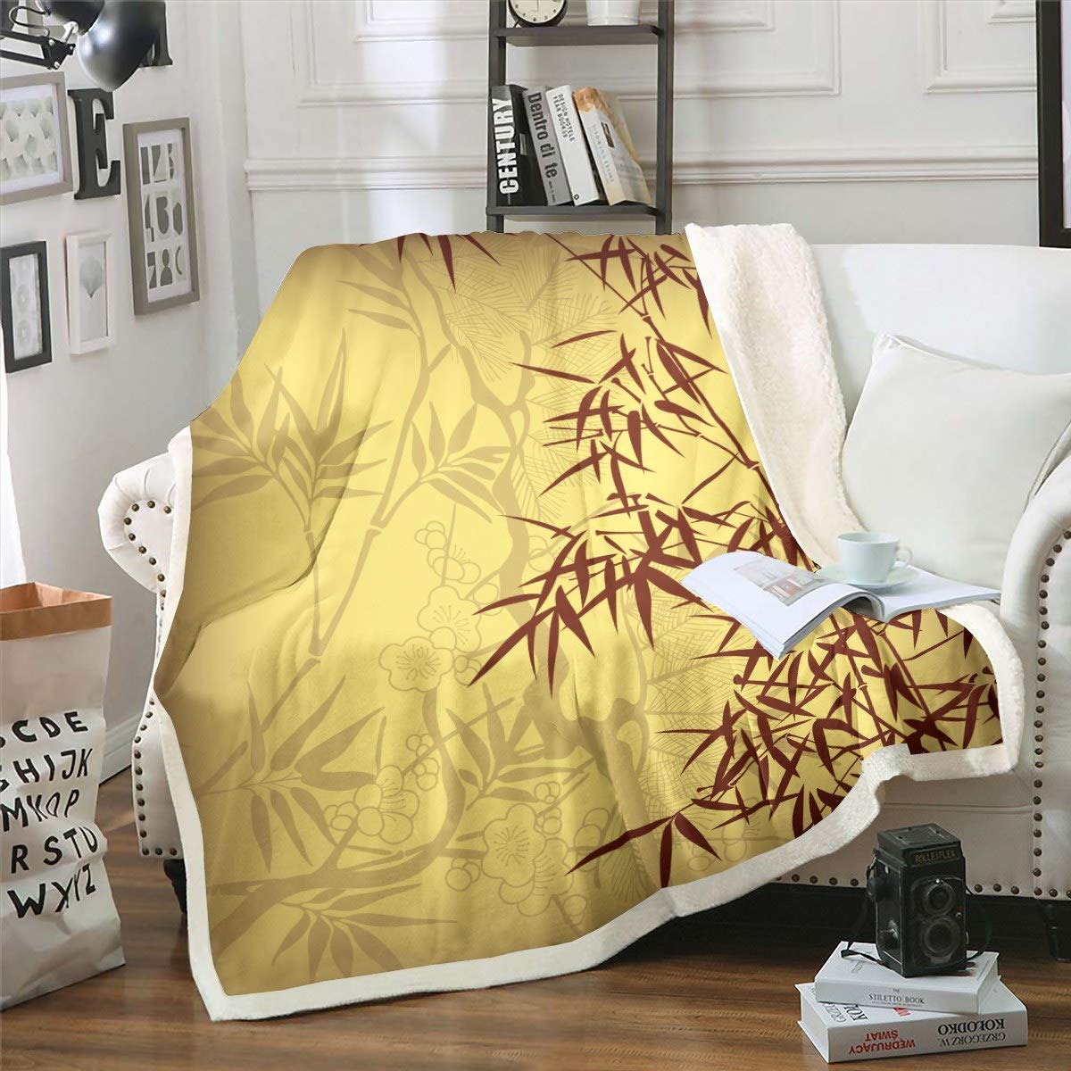 Loussiesd - Coperta in pile con gufo, con stampa di animali 3D, per