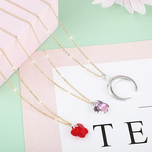 Miniatura 4 de WLLHYF Cadena chapada en oro de 196 pulgadas de acero inoxidable con 10 cierres de langosta, 30 anillos de salto, collar, aretes, pulsera,