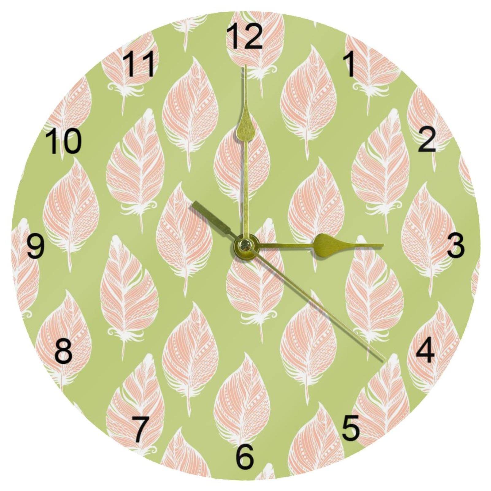 Horloge murale silencieuse pour cuisine avec grands chiffres arabes