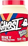 GHOST WHEY Protein Powder - 2lb, 25g of Protein - Whey Protein Blend - ­Post Workout Fitness & Nutrition Shakes, Smoothies, Baking & Cooking (Nutter Butter)