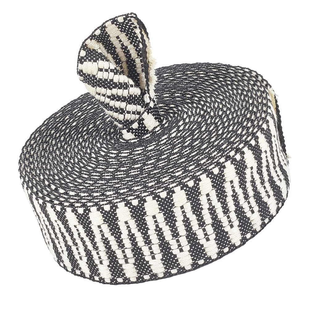 Sangle en coton jacquard BENECREAT 3,8 cm ruban tissé bicolore de 4,6 m pour couture de sac à dos