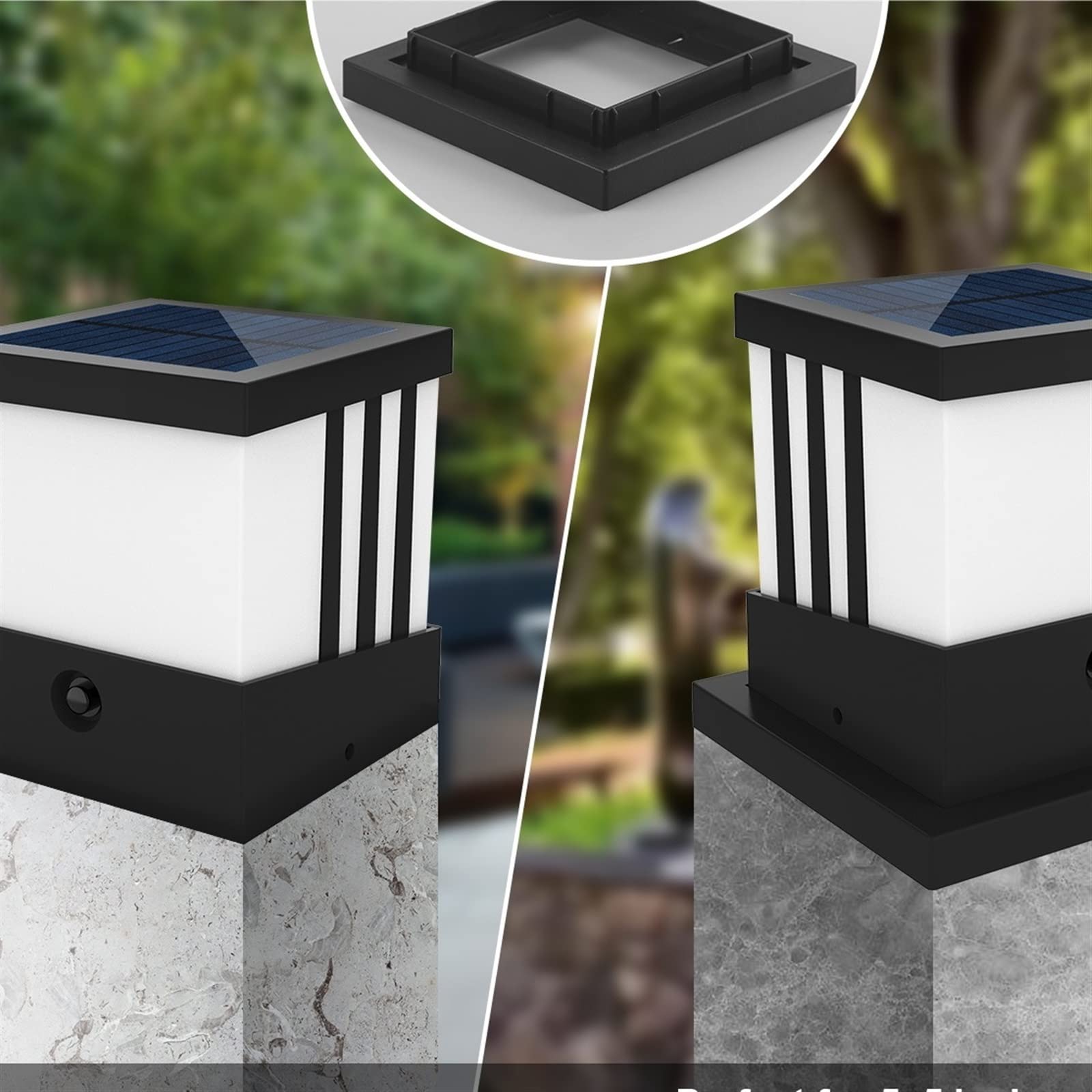 Zewnętrzna Lampa Solarna Na Słupie 2 Częściowy Zestaw ściennych Lamp Ogrodzeniowych Do Dekoracji Ogrodu Zewnętrzne Lampy Solarne