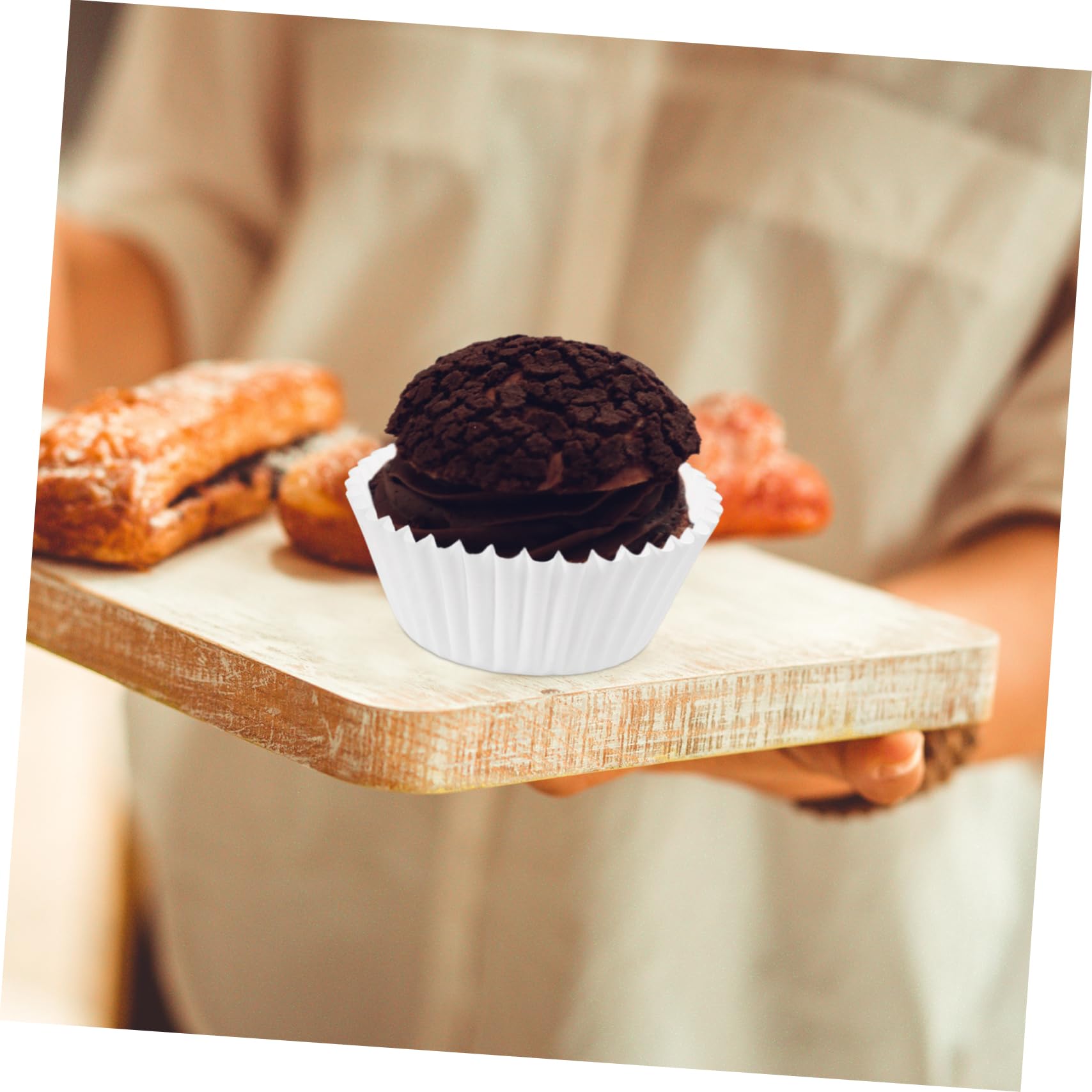 1000 Caissettes à Muffins En Papier Blanc - Antiadhésives, Résistantes à L'huile, Pour Cupcakes Et Desserts