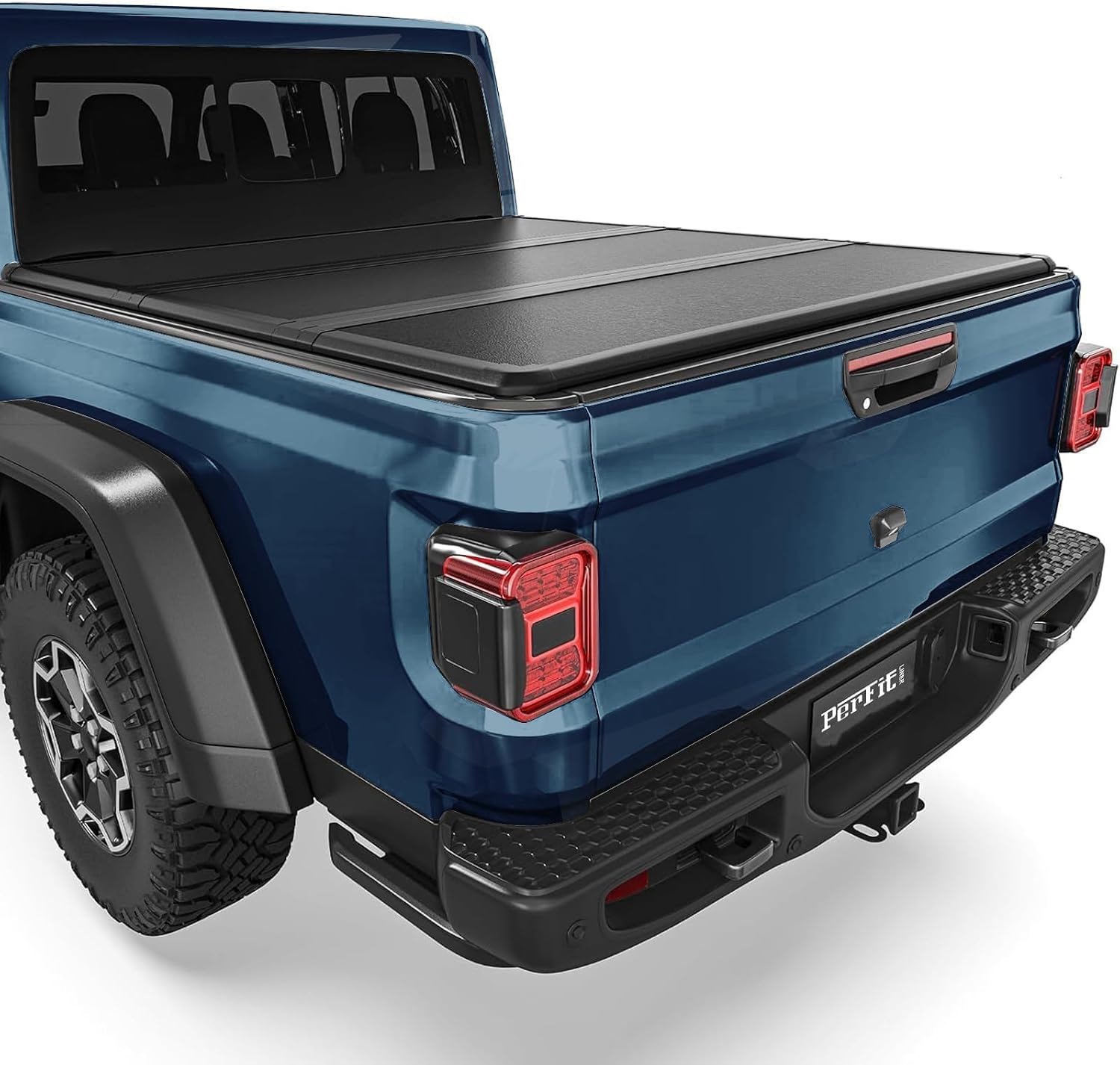 Hard Tri-Fold Tonneau Cover for 2020-26 Jeep Gladiator, 5 ft Bed | Hard tri-fold truck bed tonneau cover for 2020-2026 Jeep Gladiator with 5 ft bed
