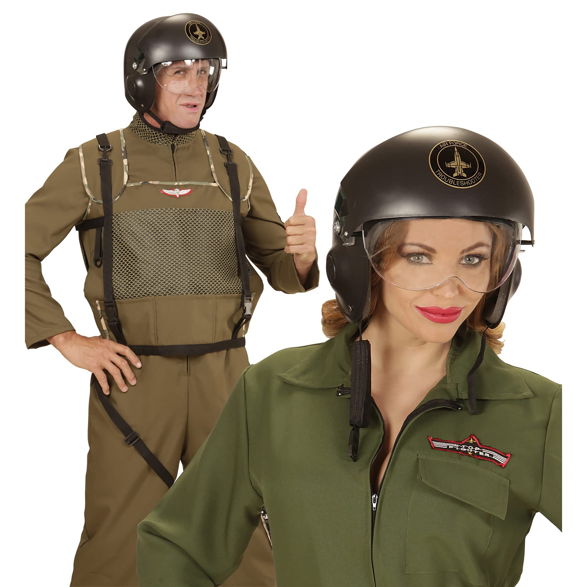 W WIDMANN MILANO Party Fashion - Casque de pilote de jet | Accessoire pour costumes de pilote, pour le carnaval et les soirées à thème